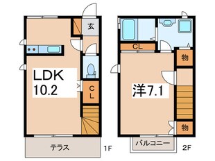 デザインメゾン東林間の物件間取画像